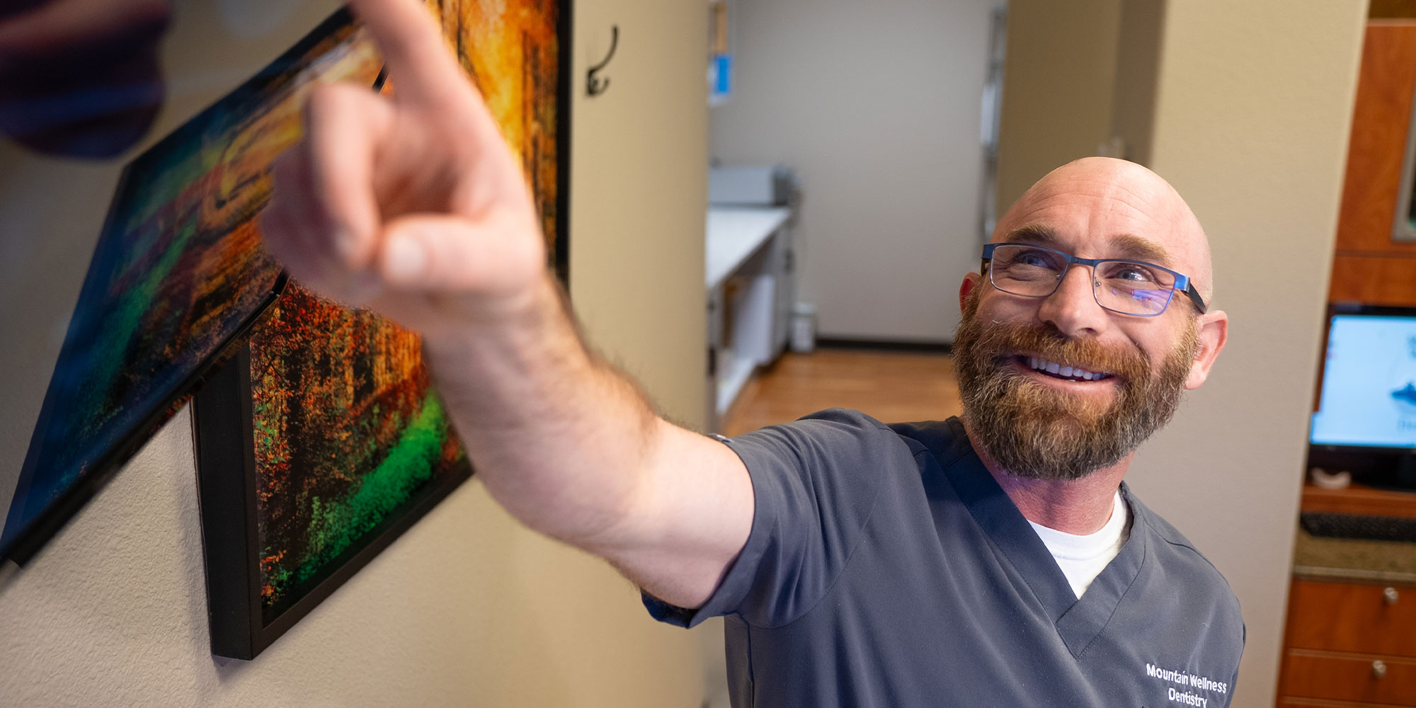 doctor going over dental procedure information