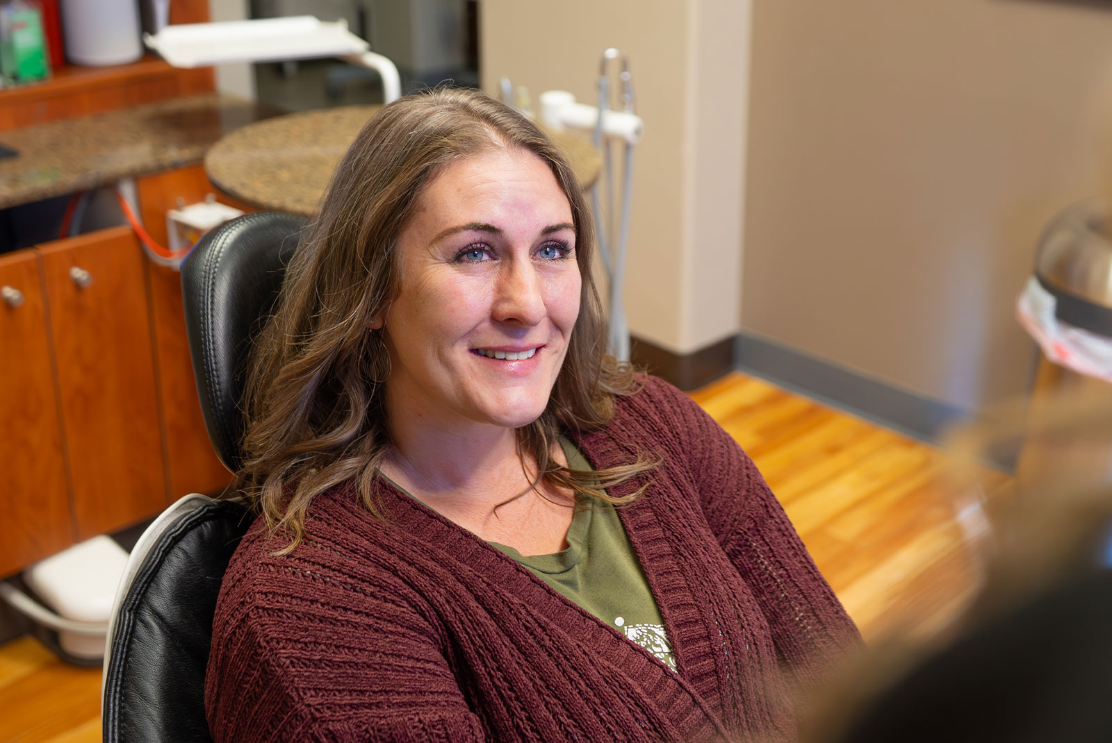 patient prep and ready fro their dental procedure