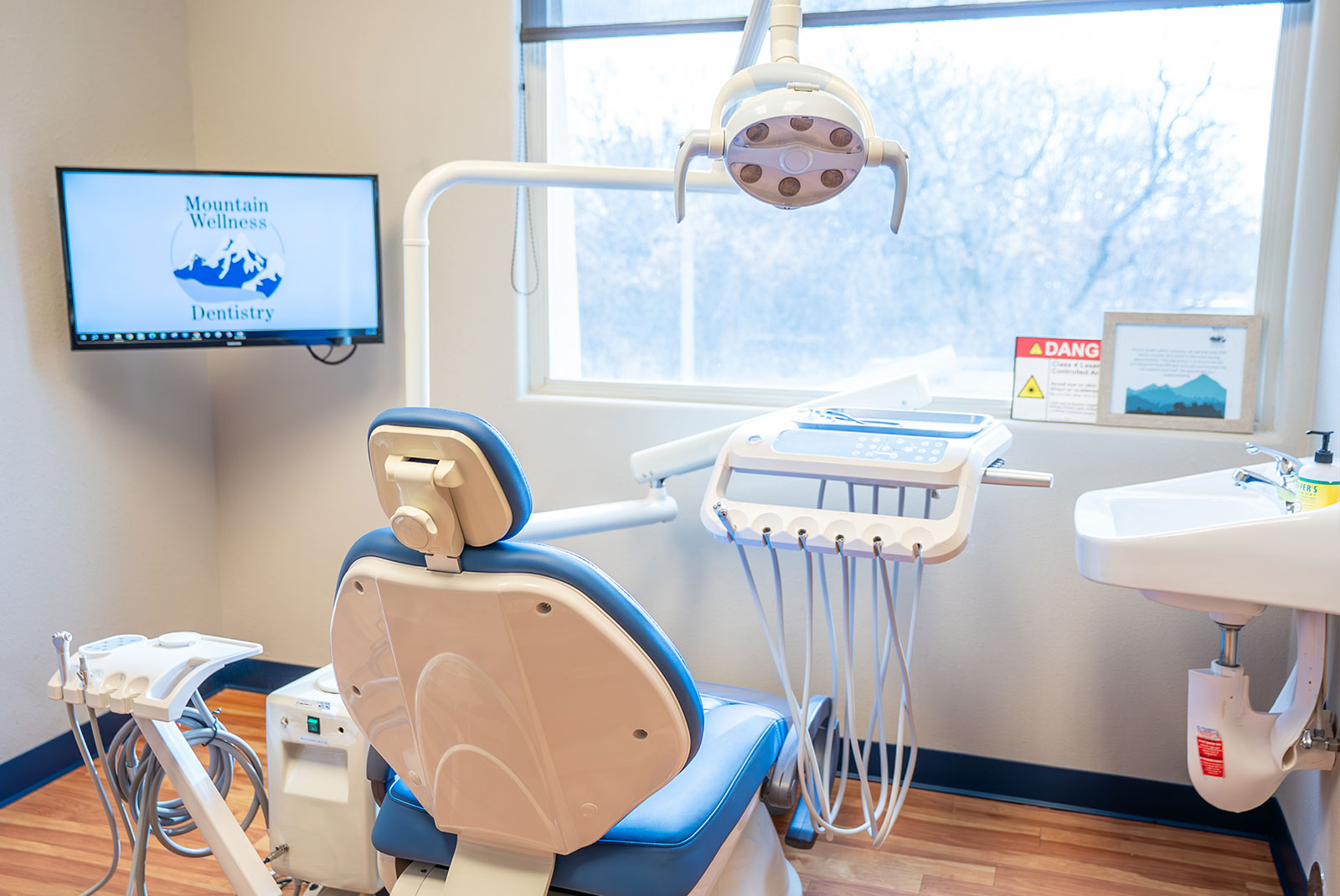 Inside look of the procedure room within the dental center